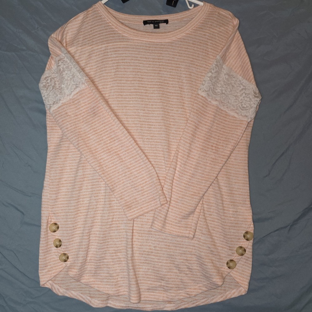 NWT Tint & Shadow Womens Apricot‎ 3/4 Sleeve Top Size Small